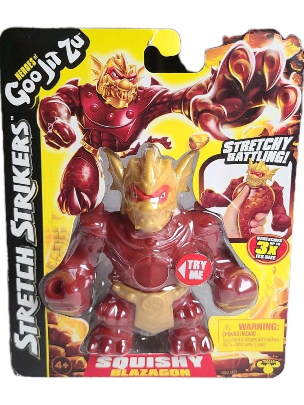 Heroes of Goo Jit Zu™ Stretch Strikers Hero Pack Action Figure, Squishy Blazagon